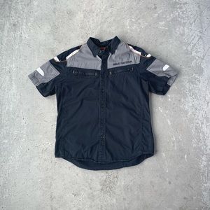 Vintage Harley-Davidson Embroidered Button Up Shirt